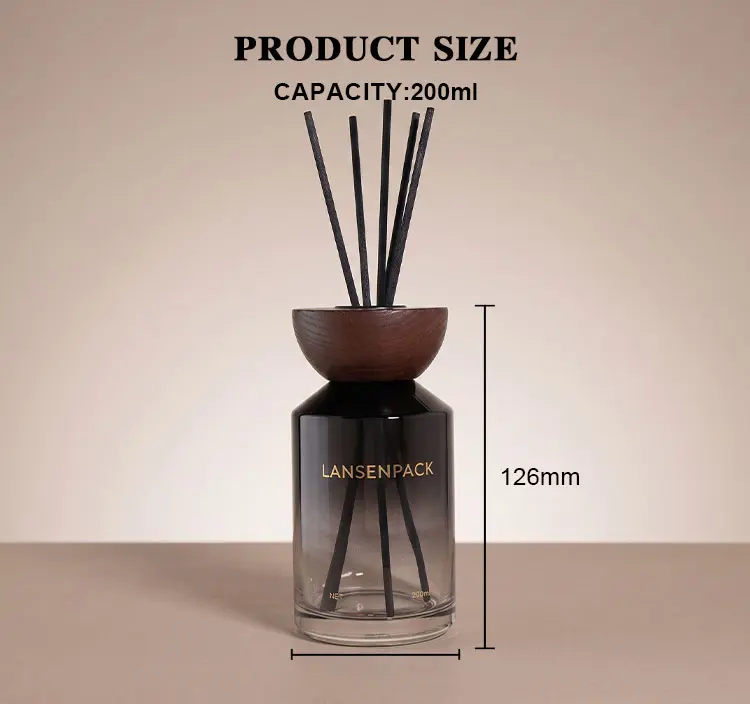 200ml Luxury Reed Diffuser Bottle With Gift Box size