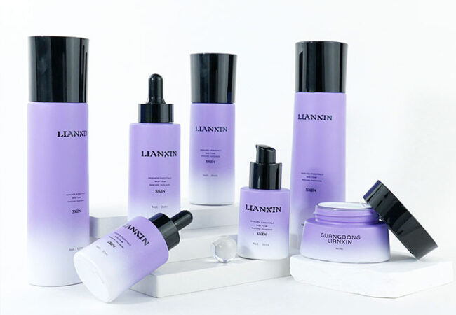 glass cosmetic bottle